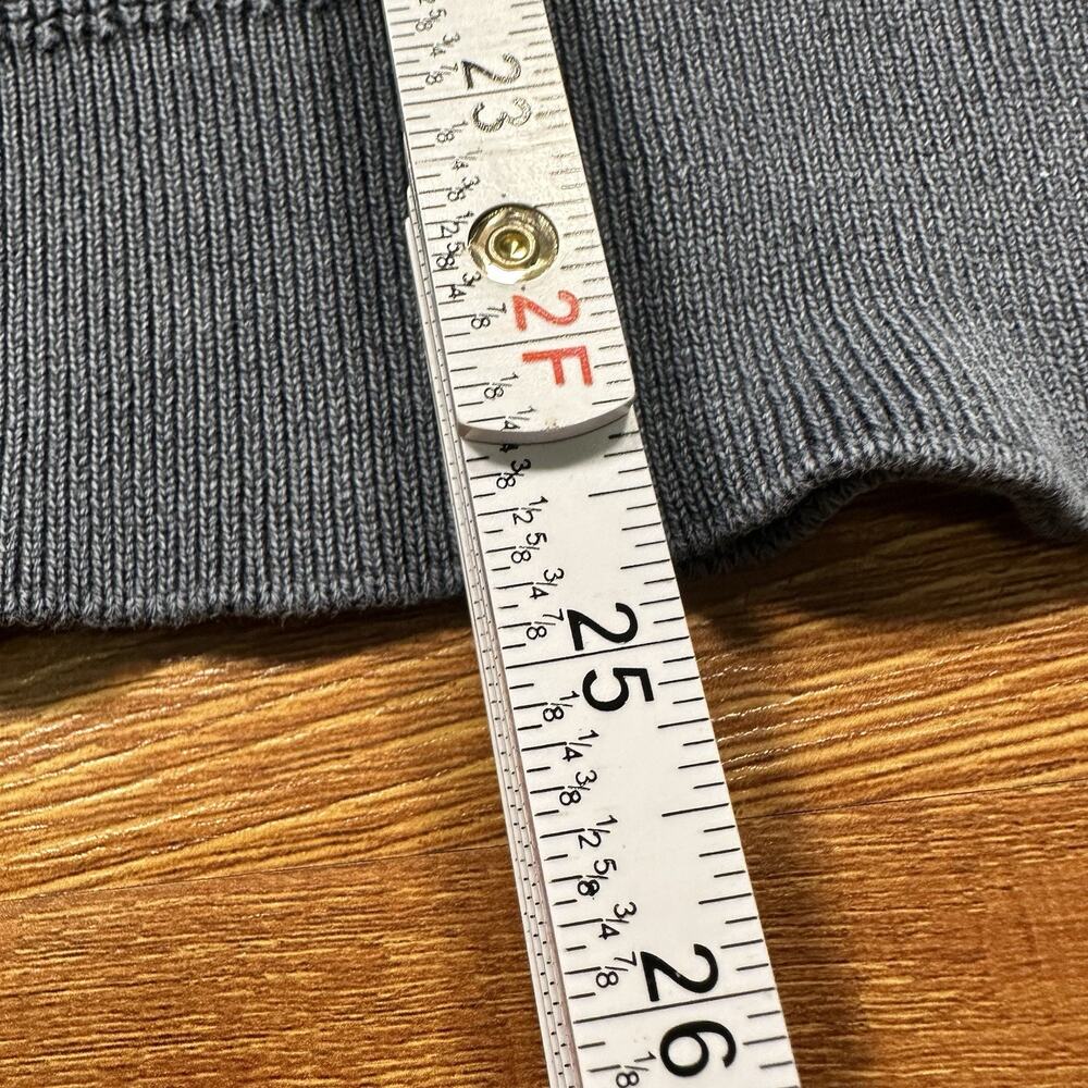 Rag & Bone Sweatshirt Mens M Gray Ribbed Elbow Patches Cotton Retro Alt Designer - Picture 7 of 10